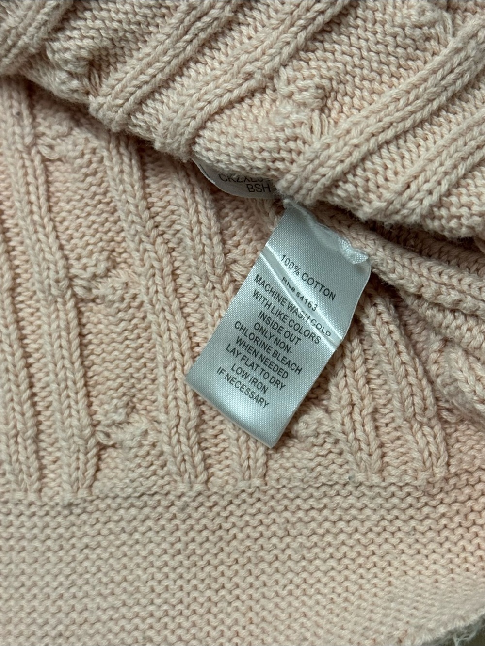 Calvin Klein - Cable Knit Sweater Button Up Light Pink - Women’s Size Large - Picture 5 of 8